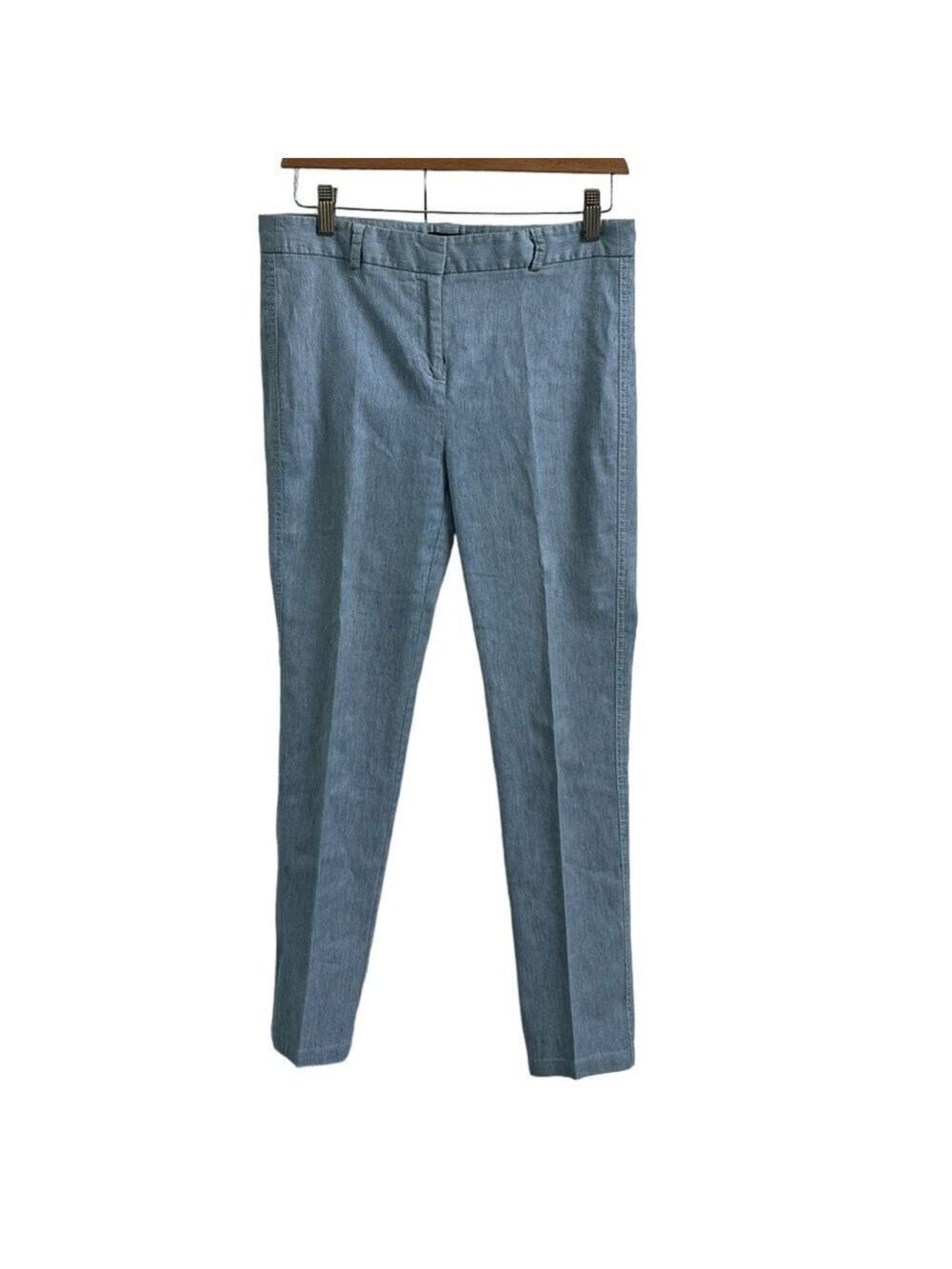 Worth NY Linen Blend Heather Blue Trouser Pants Size 4 to 6